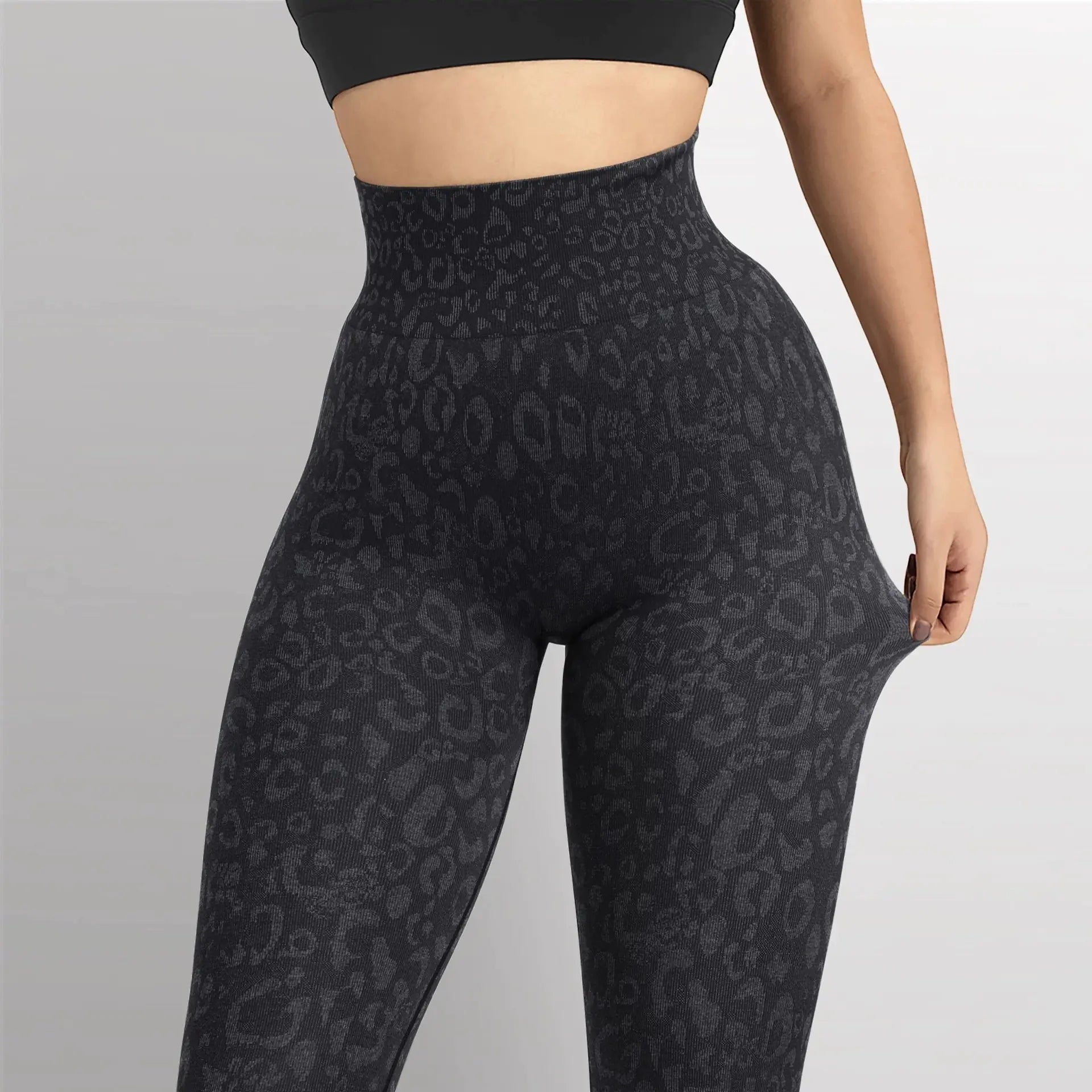 Leopard Snowflake High Waist Yoga Fitness Leggings
