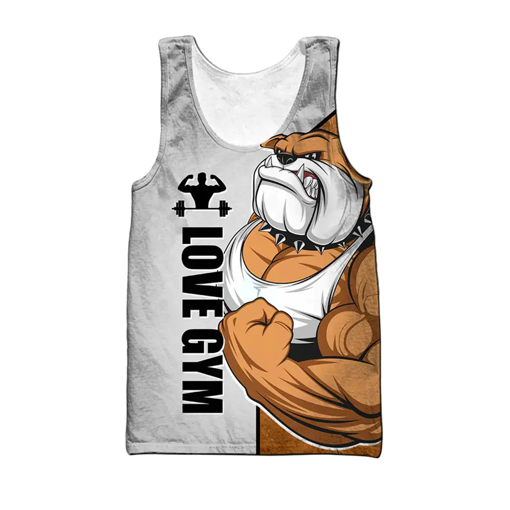 3D Animal Print Tank Top for Gym