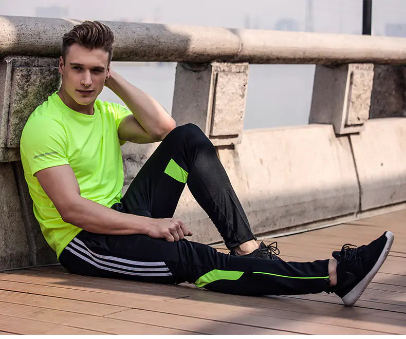 Short Sleeve and Pants Sports Set for Gym