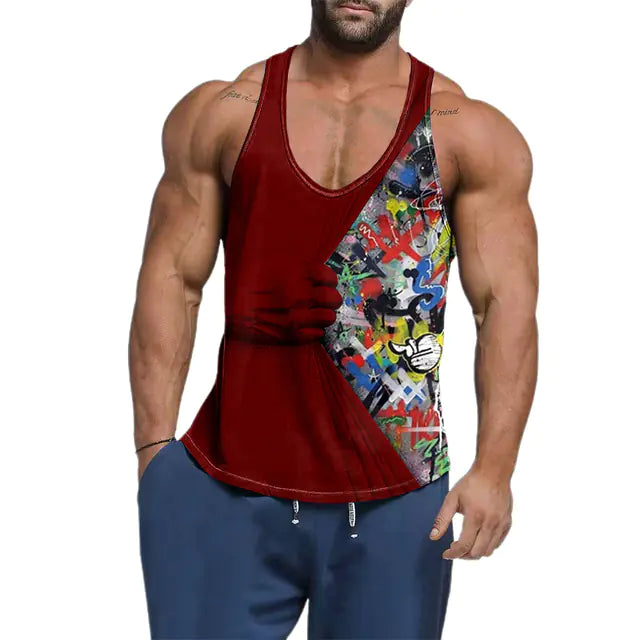 Cotton Loose Breathable Gym Vest for Exercise