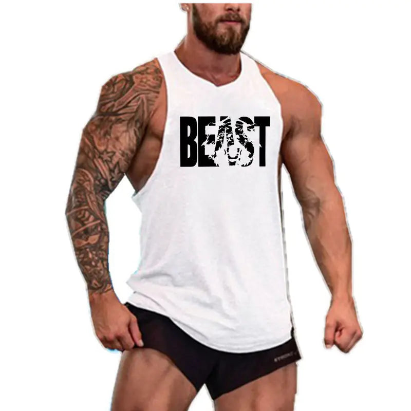 Cotton Sleeveless Gym Tank Top - Breathable