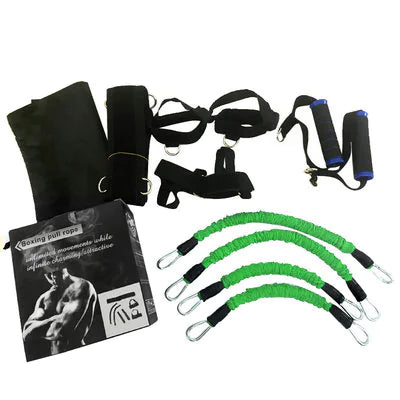 Leg Resistance Trainer with Elastic Bands and Cords