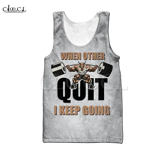 3D Animal Print Tank Top for Gym