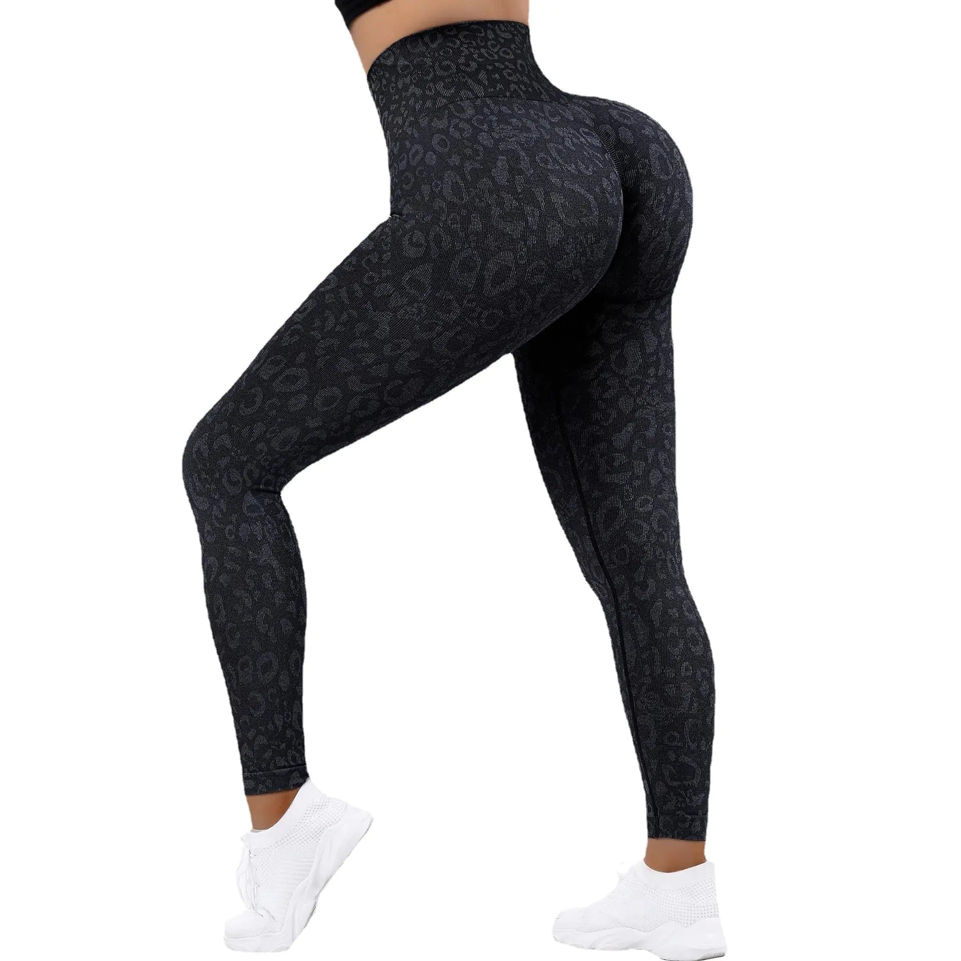 Leopard Snowflake High Waist Yoga Fitness Leggings