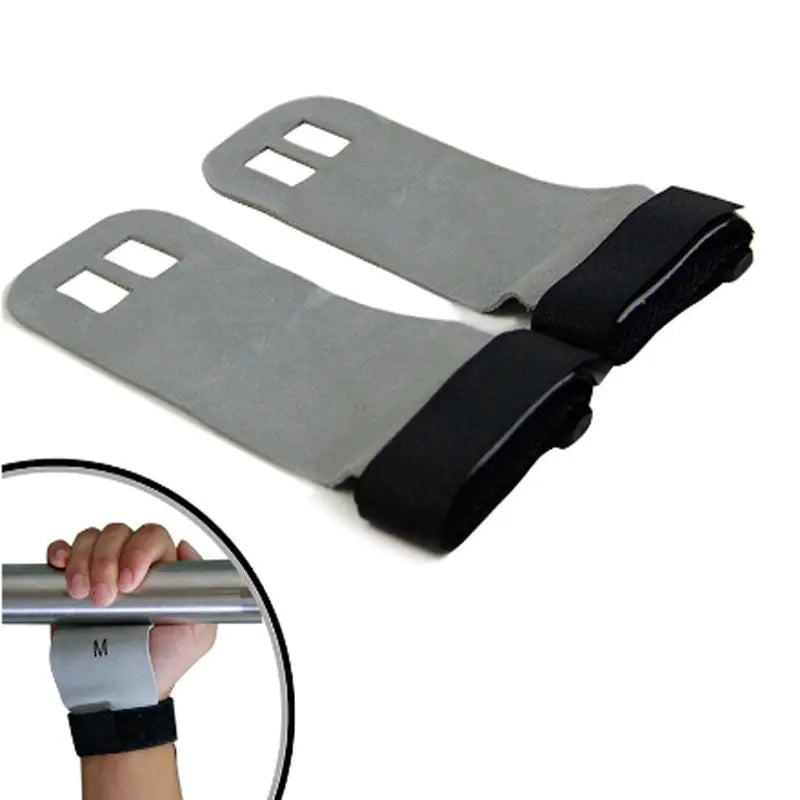 Genuine Leather Weightlifting Hand Grips (Pair)