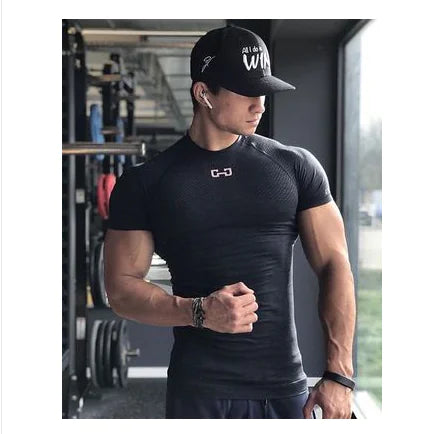 Men's Athletic Compression T-Shirt for Gym & Running (T-shirt Only)
