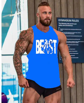Cotton Sleeveless Gym Tank Top - Breathable