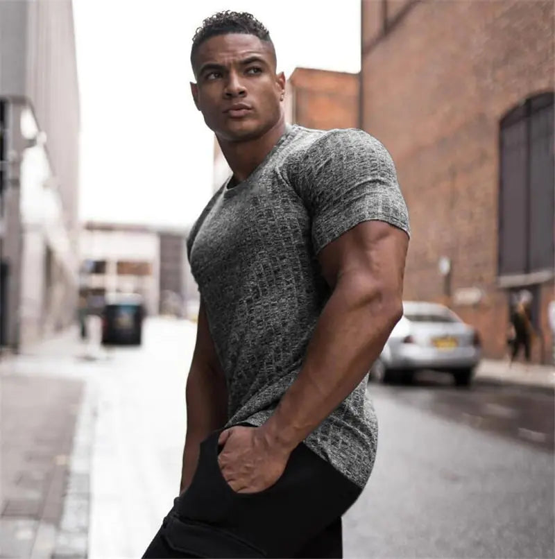 Summer Knit Fitted T-Shirt