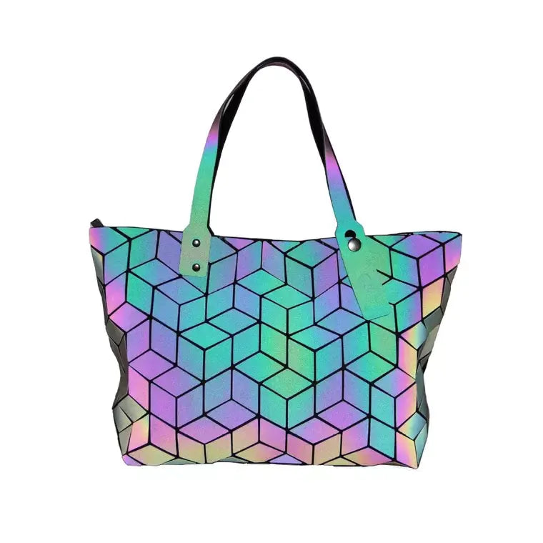 Geometric Diamond Foldable Color-Changing Backpack