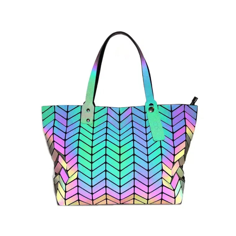 Geometric Diamond Foldable Color-Changing Backpack