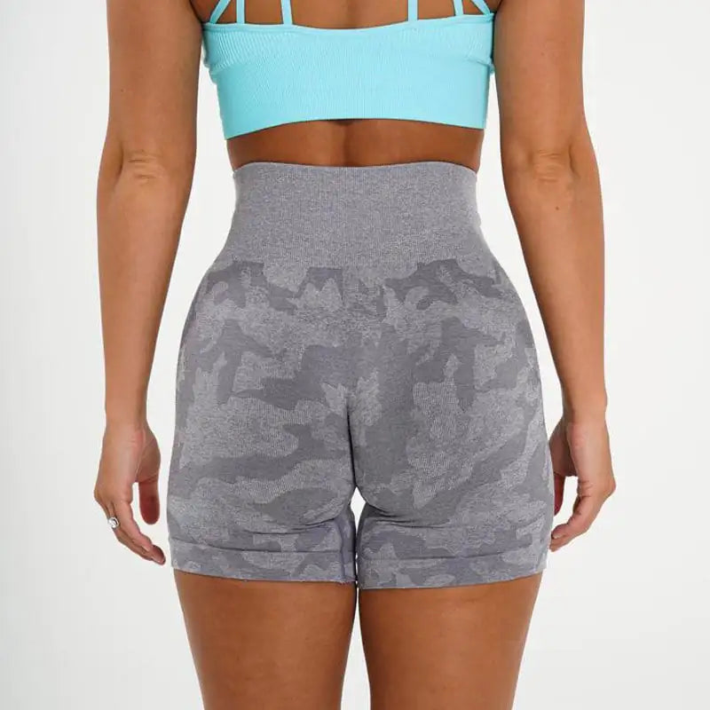 Camo Jacquard Seamless Gym Shorts